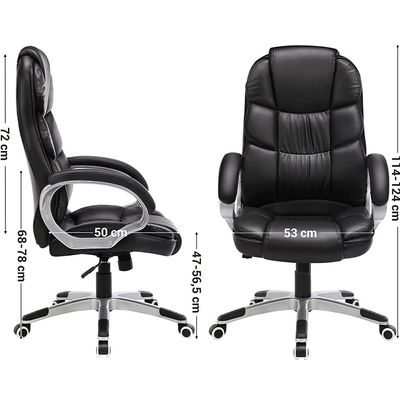 Songmics Black Obg24B Newly Desiged High Back Chair for Home Office, Meeting Room, Home, Living Room by Mahmayi